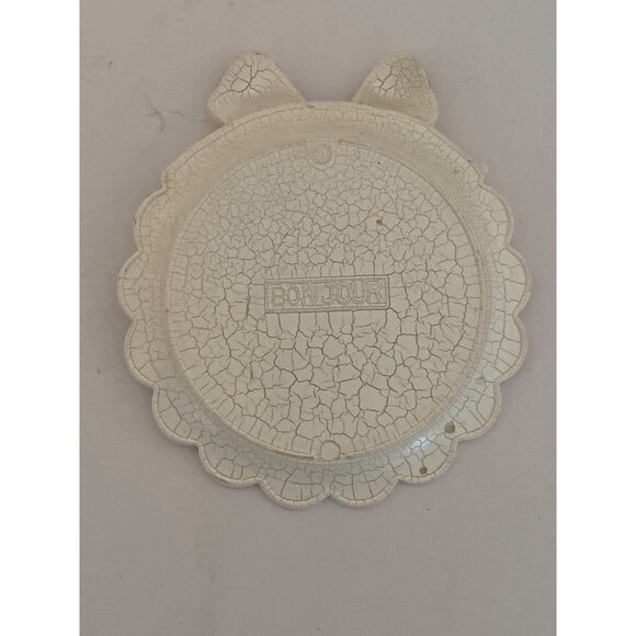 VTG BON JOUR Coasters Crack Floral Design Stand Holder 6 Piece KOREA - Picture 9 of 13